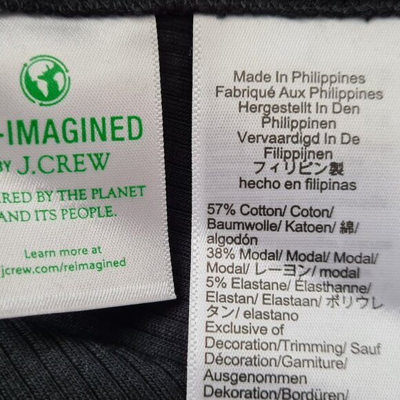 J. Crew NWT Black Rib Henley Polo Top sz S - Picture 6 of 7
